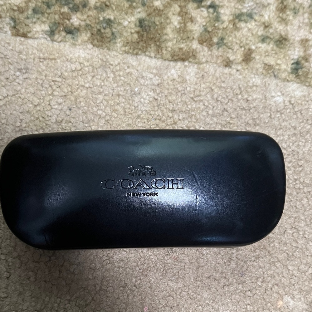 Coach Black Leather Hard Sunglass Case